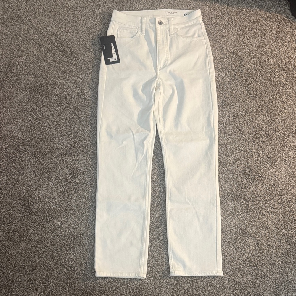 Brand new Rag & Bone High Rise White Jeans